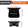 GRAPHITE 3.0 Replacement Blade for All BaBylissPRO FX787 & FX726 Trimmers, Ultra Precise FX707B Replacement Blades Compatible with BaByliss Trimmer Blades, Black