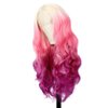 Phayre Blonde Ombre Pink Lace Front Wig Bodywave Half Hand Tied Heat Resistant Fiber Hair 3 Tone Synthetic Lace Front Wigs for Fashion Women