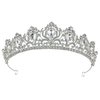 Samky Bride's Crystal Wedding Tiara Crown Bridal Rhinestone Headpiece Hair Accessories