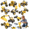 10 in 1 Kids STEM Building Toys, Electric Building Blocks Toys Set for 5 6 7 8+ Year Old Boy, Educational STEM Learning Construction Excavator Kit for Kids Age 4-8 5-7 6-8 8-10