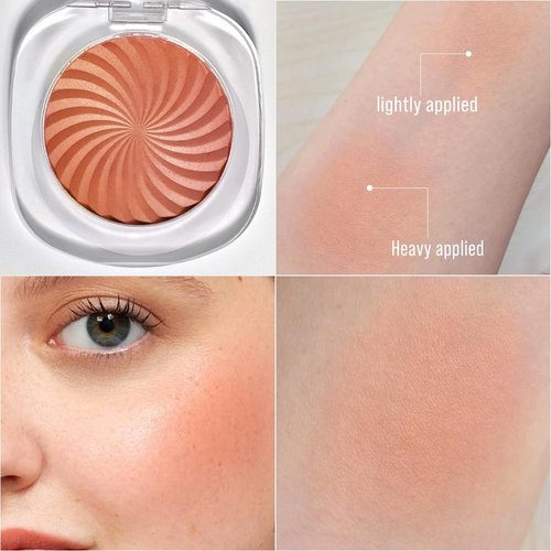 TINTARK Cheeky Blush Compact for Face Cheeks, Talc Free Blusher Palette, Matte Powder Makeup, Natural Healthy, Mauve Pink Magenta Peach Red, Vegan Cruelty Free