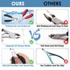 Modacraft Podiatrist Toenail Clippers, Professional Thick & Ingrown Toe Nail Clippers for Men Seniors, Ingrown Toenail Treatment Removal Kit with Nail Cutter Super Sharp Blade Soft Anti-Slip Handle