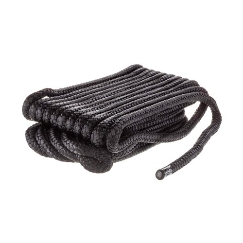 Attwood 117681-7 Premium Double Braided Nylon Dock Line, 3/8-Inch Thick, 25 Feet Long, Pre-Spliced One End, Black