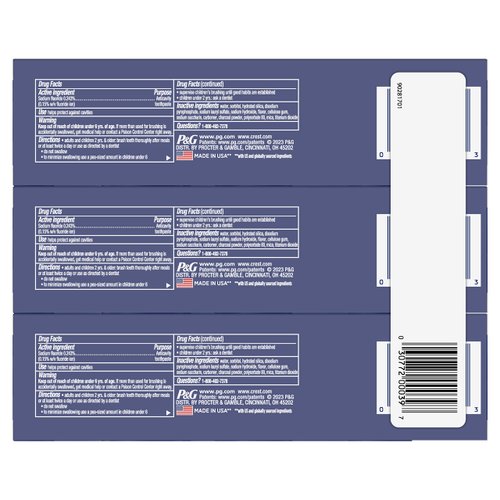 Crest 3D White Charcoal Teeth Whitening Toothpaste, 3.8 oz, Pack of 3