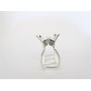 Generic Tiny small silver tone rectangle metal hair claw clip