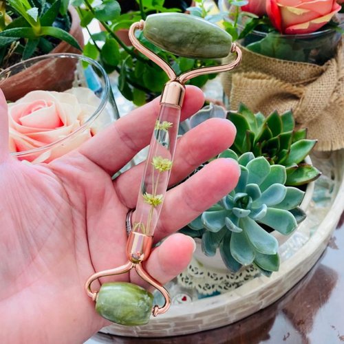 LAVÔNNÉ 100% Authentic Jade Roller and Gua Sha Set for face I Microneedle I Facial Tools I Real Guasha I Premium Quality I Mother's Day Gift for wife