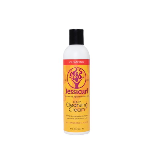 Jessicurl, Hair Cleansing Cream, No Fragrance Added, 8 Fl oz. Moisturizing Shampoo for Curly Hair, Sulfate Free Shampoo for Dry Hair