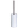 Creative Scents White Toilet Brush Set - Decorative Bathroom Toilet Bowl Brush and Holder - Ventilated Toilet Cleaner Brush with Strong Bristles Rust Proof for Elegant Bathroom Accessories (Estella)