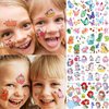 FANRUI 60 Sheets 500+ Patterns Cartoon Temporary Tattoos For Kids Girls, Groovy Cute Mermaid Unicorn Dinosaur Butterfly Temp Fake Tattoo Stickers, Small Animals Summer Tatoos Tatuajes Temporales Child