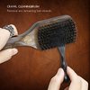 NORSEWOOD Boar Bristle Brush for Shine and Texture - Stiff Bristles for Medium Hair/Beards, Cleaning Brush Included