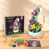 HOGOKIDS Flowers Music Box Building Block Kit with Light- 571PCS Mother's Day Decoration Rotating Music Box Building Blocks Set | Botanical Collection Birthday Gift for Girls Boys Adults Kids Ages 6+