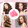 Waydress 6 Pcs Hair Rollers Hair Curlers Double Layer Bangs Hair Curlers Roller Self Grip Hair Roller Hair Curling Styling Tools with Rat Tail Comb, 3 Sizes