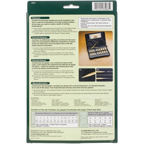 Clover Takumi Combo Interchangeable Circular Knitting Needles