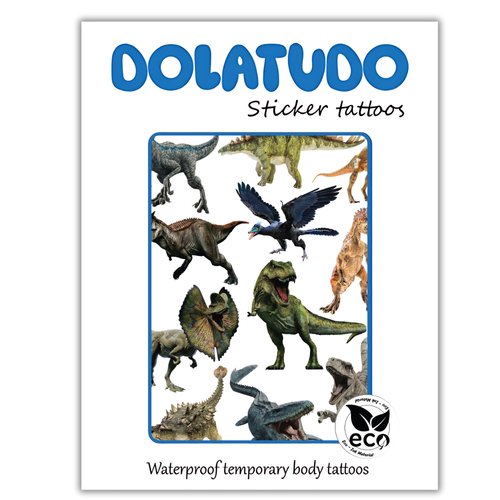 Realistic Dinosaur Temporary Tattoos, Waterproof Temporary Tattoo Stickers for Birthday Decorations, Party Supplies Party Favors, School Rewards Gifts