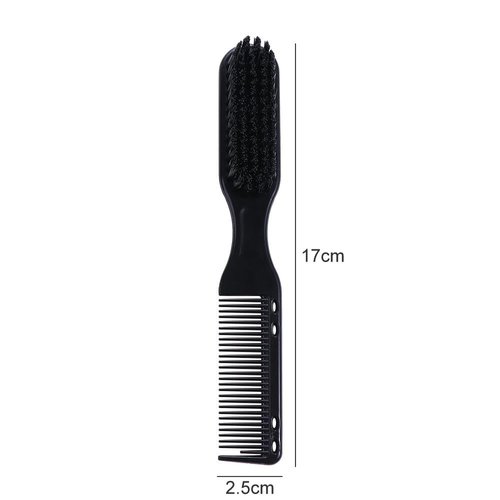 Pokinge 4PCS Double-sided Beards Comb Men Oil Hair Brush, Nylon Hair Bristles Professional Shave Beard Brush, Beard Styling Brush for Salons Home Use