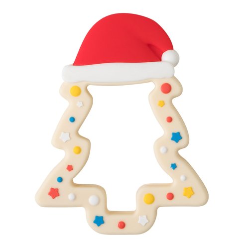 Jimibaby Christmas Teether, The First Christmas teether Teething Toy for Baby Boys and Girls, Ideal Christmas Stocking Stuffer, Comes with Gift Package (Christmas Hat) (Christmas)