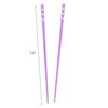 Set of 2 Hair Sticks with 3 Diamonds Chopsticks - Purple