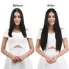 REECHO 18" Straight Long 4 PCS Set Thick Clip in on Hair Extensions Dark Brown with Little Reddish