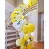 Yellow Balloons Garland Kit, 102pcs Pastel Yellow White Gold Confetti Balloons with 18 + 12 + 10 + 5 Inch for Sunflower Honey Bee Theme Birthday Baby Shower Gender Reveal Party Supplies Decorations