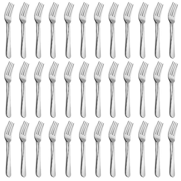 36-Piece Dinner Forks Set, Funnydin 7.1 Inches Stainless Steel Forks Silverware, Durable Table Forks Set, Use for Home, Kitchen and Restaurant - Mirror Polished, Dishwasher Safe