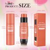 LOKFAR Cream Blush Stick for Cheeks Blush Makeup - 2 in 1 Multi Stick Blush for Cheeks Tint & Eyes & Lips, Cheek Makeup Stick Makeup Blush with Brush, Waterproof Creme Blush (#03 Coral Orange)