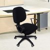smiry Office Computer Chair Covers, Stretch Jacquard Universal Desk Rotating Chair Slipcovers Protector, Seat Cover + Backrest Cover, Black