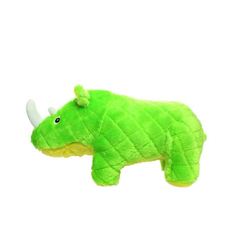 MIGHTY- Safari Rhino - Squeaker-Multiple Layers. Made Durable, Strong & Tough. Interactive Play Dog Toy (Tug, Toss & Fetch). Machine Washable & It Floats. (Regular 2 Pack)