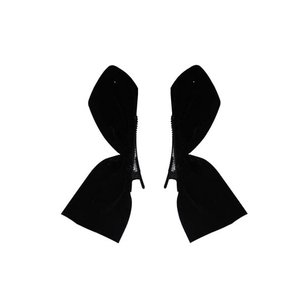 KDDOM 1 Pair Bow Hair Clips Ribbon Bow Side Clips Cute Hair Accessories for Girls Women Kids(Black)