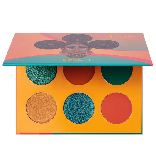 Juvia's Place Palette Olori 1 - Rich Blue, Aquamarine, Orange Bronze, Professional Eye Makeup, Pigmented Palette, Makeup Palette for Eye Color & Shine, Pressed Cosmetics