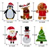 M1NTP1US + 12PCS Christmas Holiday Crafts Kit – Reindeer Santa Snowman Gingerman Decorations - Xmas Craft Party Supplies Favors Gifts Classroom Activity
