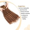 Fabimiya Deep Curly Braiding Human Hair 100g 18 Inch Color 30 Auburn Brown Deep Water Wave Bulk Human Hair for Braiding No Weft Brazilian Virgin Deep Curly Human Hair Extensions for Boho Braids