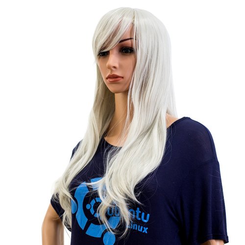 SWACC 26-Inch Long Curly Wave Cosplay Synthetic Wig Colored Hair Piece for Women with Wig Cap (Si...