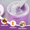 LOVERY Lavender Lilac Body Butter - Shea Cream with Jojoba Oil & Vitamin E - Hydrating Natural Moisturizer for Hands - 12 Fl Oz