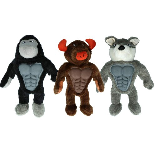 PetSport Dashing Six-Packer Stuffed Animals Plush Toy for Dogs (Bull)