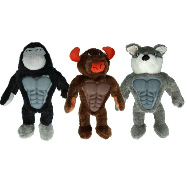 PetSport Dashing Six-Packer Stuffed Animals Plush Toy for Dogs (Bull)
