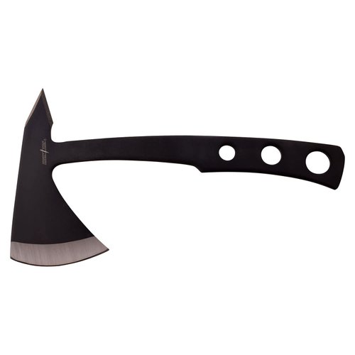 Perfect Point Throwing Axe – Black/Satin Finish Stainless Steel Blades and Black Stainless Steel Handle, Includes Nylon Sheath, Full Tang Construction, Well Balanced, Throwing Sport Axes – PP-107B