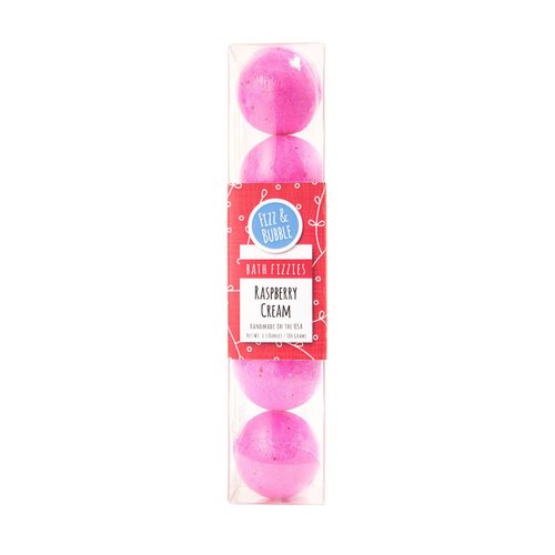 Fizz & Bubble Natural 5 Raspberry Cream Mini Bath Fizzies