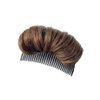 1Pcs Womens Hair Bun Invisible False Hair Clip Bump It Up Volume Hair Base Fluffy Princess Styling Increased Hair Pad Styling Insert Tool Hair Accessories (Light Brown)