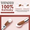 Rolabling Kolinsky Sable Acrylic Brushes Nail Art Brush Red Wooden Pen Nail Brush for Nail Art Manicure Tool for Acrylic Powder Application Nail Extension 3D Nail Carving (14#)