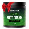 Viking Revolution Tea Tree Foot Cream for Dry Cracked Heels - Foot Cream for Dry Cracked Feet Foot Balm for Dry Cracked Feet - Foot Cream for Dry Feet Foot Repair Cream with Aloe Vera and Mint (8oz)