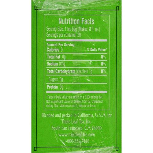 TRIPLE LEAF Decaf Green Tea, 20 CT