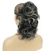IMISSU Messy Curly Hair Short Claw Ponytail Hair Extensions Pony Tail Clip in Hairpieces (Black Ombre Gray)