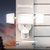 Onforu 75W LED Motion Sensor Outdoor Lights, Dusk to Dawn Flood Lights Outdoor Motion Sensor, Hardwired Security Lights Floodlights Outside 7500LM 6500K Daylight IP65 Waterproof (White)