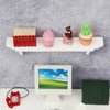Dollhouse Wall Shelf, 1:12 Scale Miniature Dollhouse Accessories, White Doll House Storage Wall Shelf for Kitchen Scene White