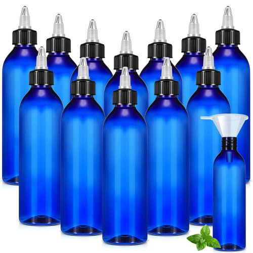 Barydat 12 Pcs Twist Top Applicator Bottle Refillable Squeeze Empty Plastic Bottles, Multi Purpos...