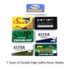 Double Edge Razor Blade/Safety Razor Blade Variety Pack 100 Blades for All Standard Double Edge Safety Razors