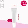 AMORIX 6pcs Empty Lip gloss Tubes Containers 15ml White Refillable Empty Squeeze Tubes Clear Cosmetic Containers Soft Tube for Women Girls DIY Lip Gloss Cosmetics