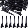 100pcs Black Single Prong Curl Clips Sectioning Clips Metal Alligator Hair Pins Styling Clips for Women Men Girls Hair Extensions Salon Haircut, 4.5 cm x 0.8 cm
