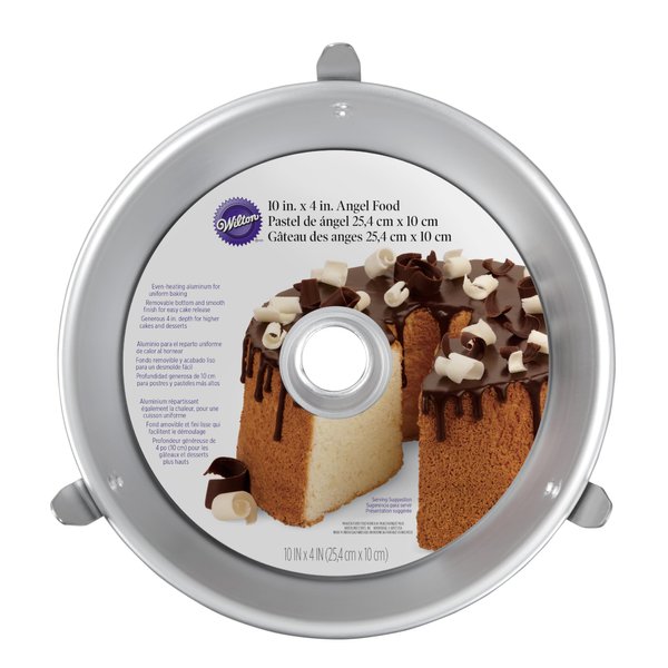 Wilton Angel Food Tube Cake Pan with Removable Inner Core, Durable Aluminum, 10-Inch