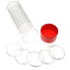 Red Capsule Tube & 20 Air-Tite H38 Direct Fit Coin Holders for Silver Dollars by OnFireGuy